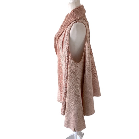 Free People In Your Arms Swing Blanket Sweater Cardigan Vest Wool Alpaca Large - Picture 6 of 11